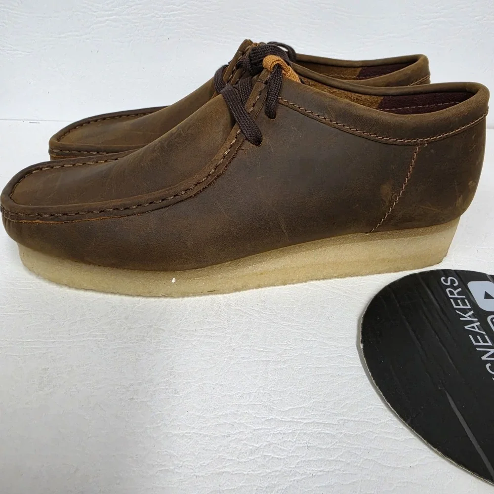Clarks Wallabee Low Beeswax Brown Leather 61605012 Men's Size 7.5